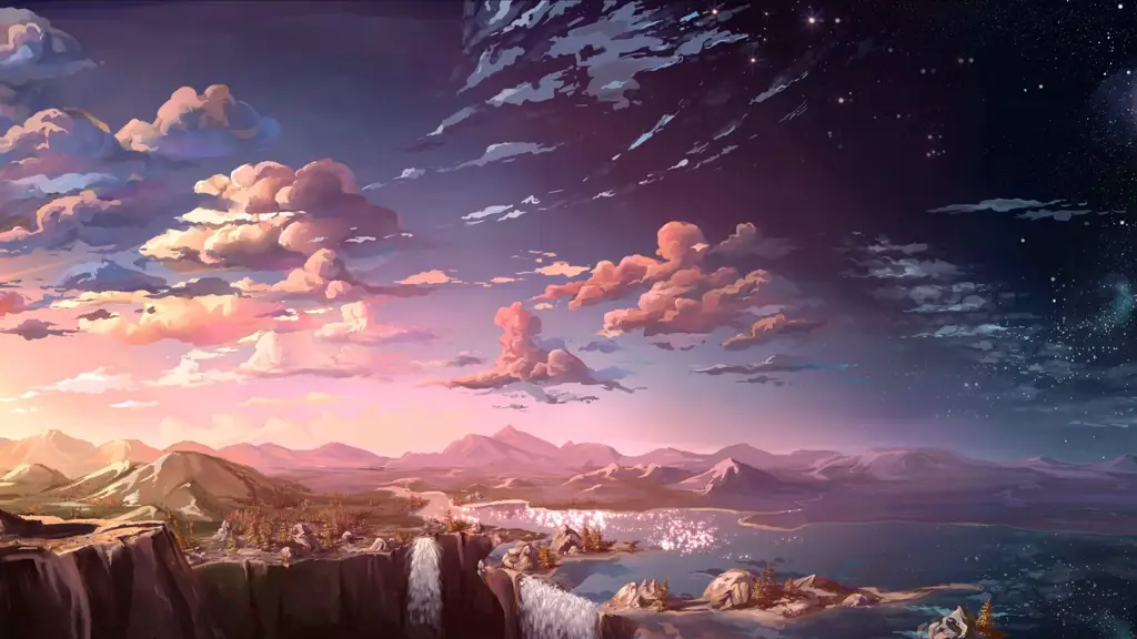 Pemandangan Anime yang Menakjubkan dalam Resolusi 4K Gambar wallpaper pemandangan anime 4K