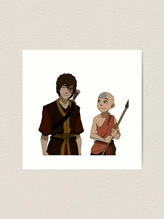 Persahabatan yang tak terduga antara Aang dan Zuko Gambar persahabatan Aang dan Zuko