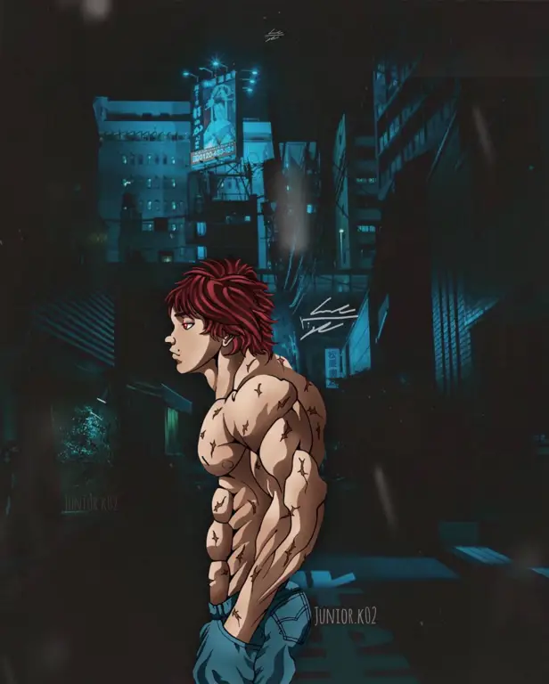 Siap untuk pertarungan yang brutal? Poster anime Baki Hanma