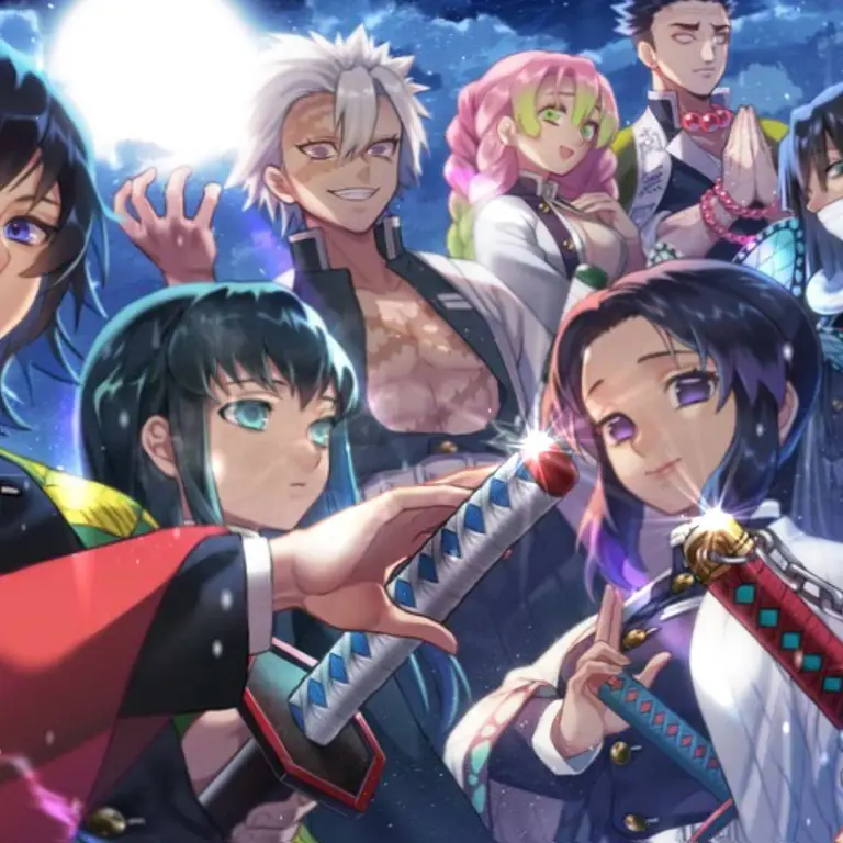 Gambar pelatihan para Hashira di Demon Slayer