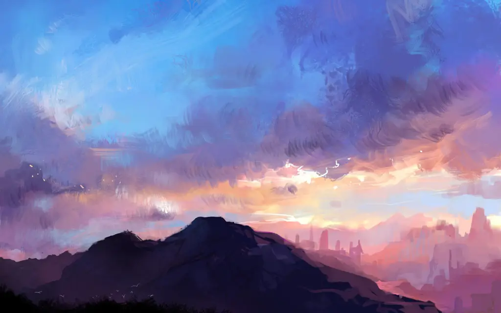 Pemandangan indah dalam anime Dororo Gambar pemandangan alam yang indah dalam anime Dororo