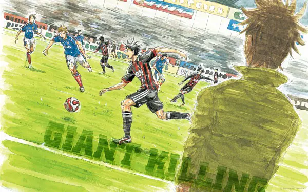 Adegan anime Giant Killing yang menegangkan