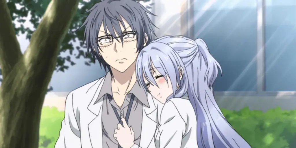 Momen romantis dalam anime harem Gambar adegan romantis anime