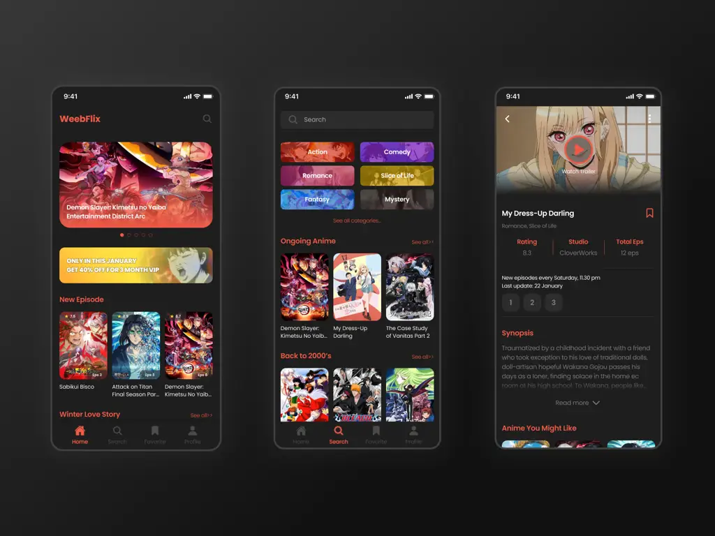Cari Platform Streaming Anime yang Mudah Digunakan Antarmuka situs streaming anime dengan subtitle Indonesia